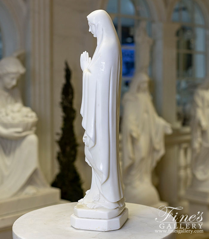 Marble Statues  - Our Lady Of Lourdes Marble Statue - Desktop Size - MS-1408